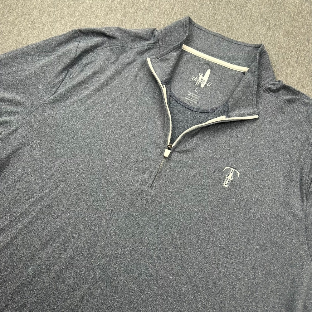 Johnnie O Flex 1/4 Zip Golf‎ Pullover Mens Large Blue Long Sleeve Active *LOGO*
